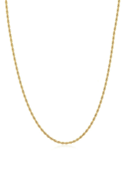 Alaia 18k Gold Plated Herringbone Rope Chain Necklace