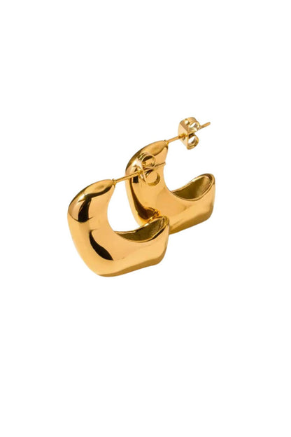 Maija 18k Gold Plated Molten Hoops Earrings