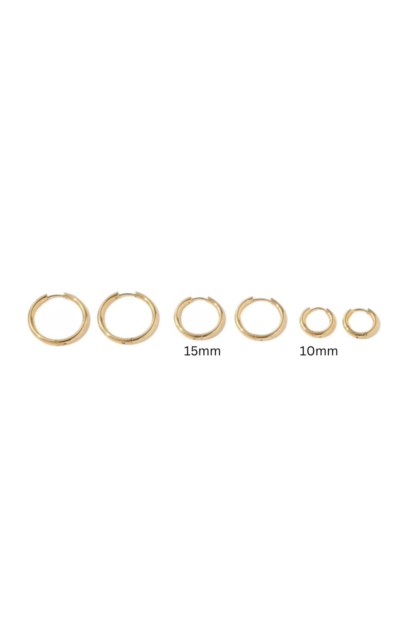 Ibiza 18k Gold Plated Classic Thin Hoop Earrings