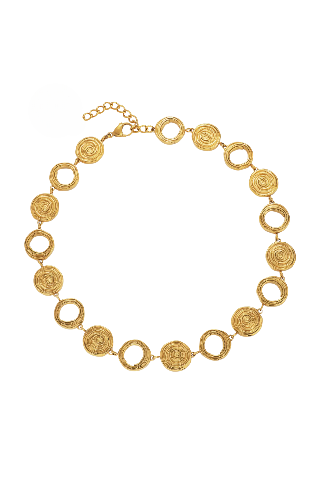 Sayulita 18k Gold Plated Spiral Chain Necklace