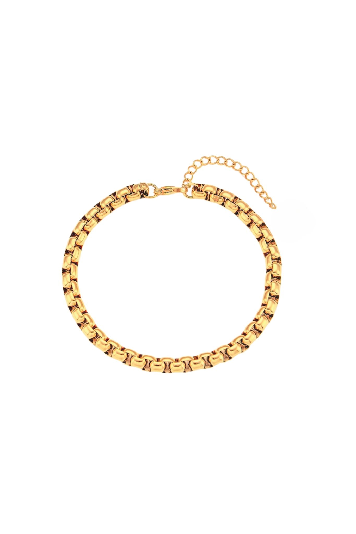 Zaida 18k Gold Plated Box Chain Bracelet