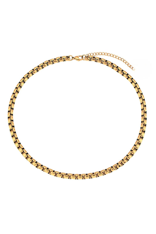 Zaida 18k Gold Plated Box Chain Necklace