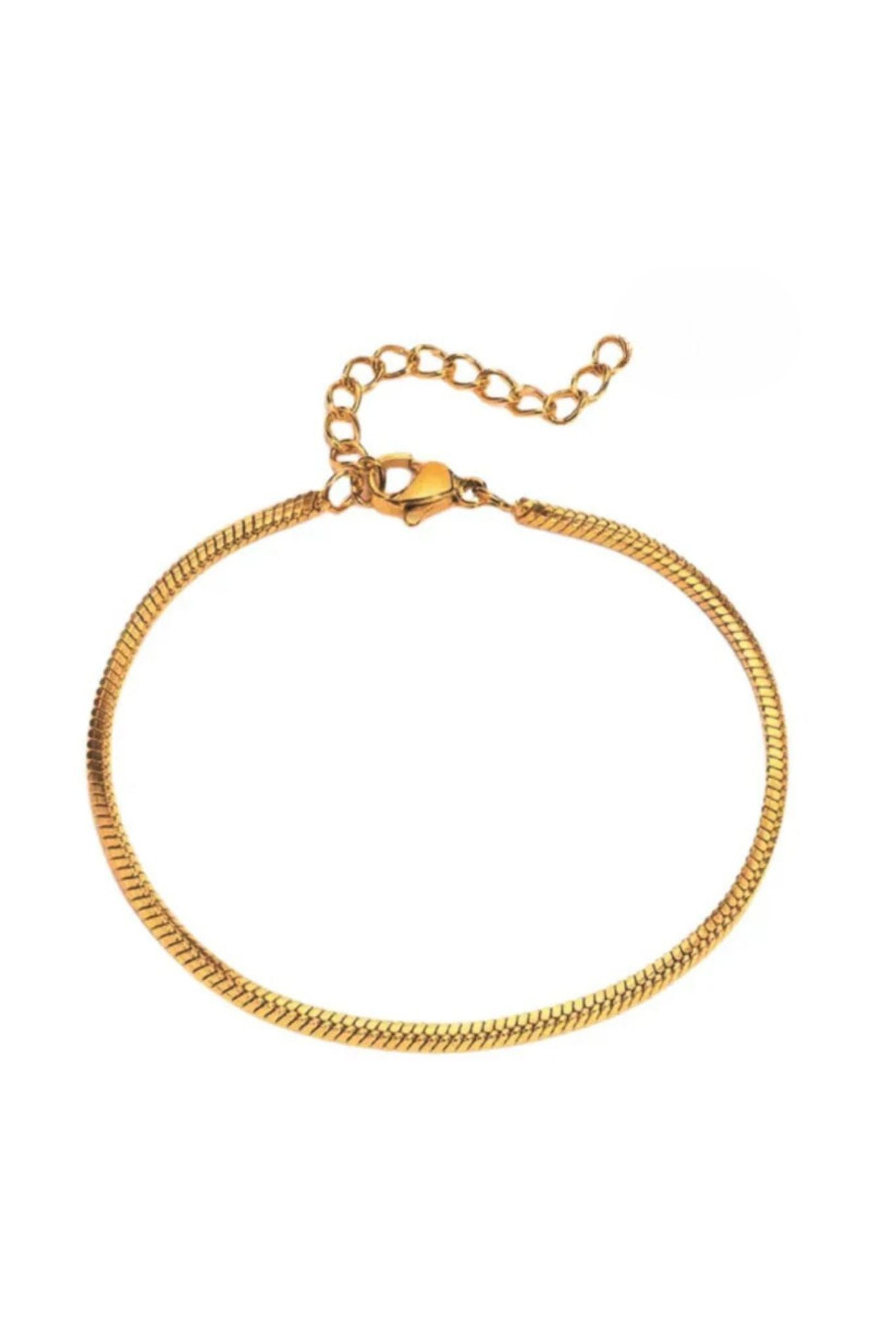 Rayna 18k Gold Plated Flex Snake Chain Bracelet