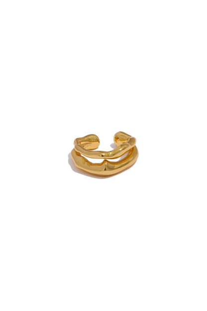 Pilar 18k Gold Plated Molten Ear Cuff