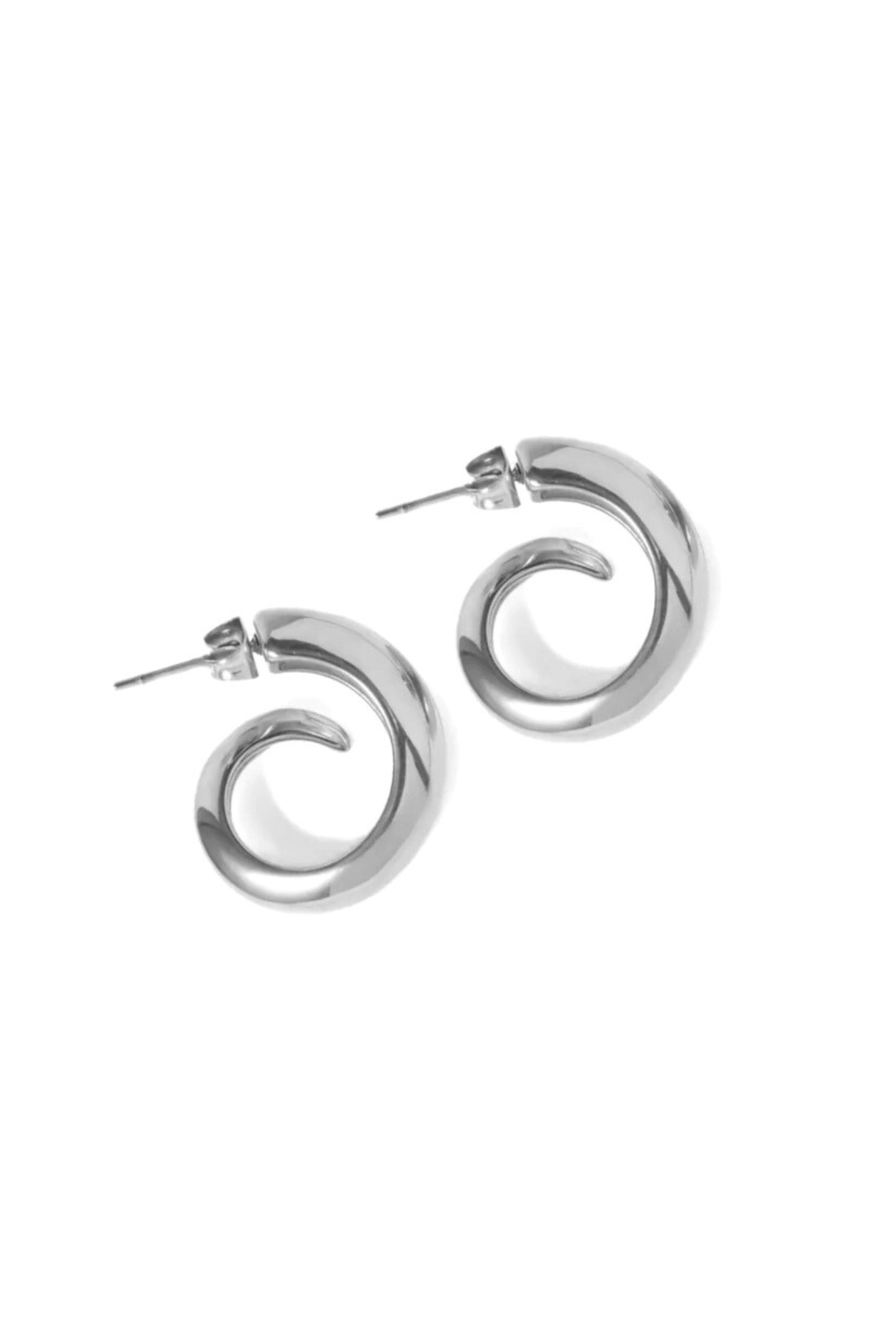 Azalea 18k Gold Plated Spiral Hoop Earrings