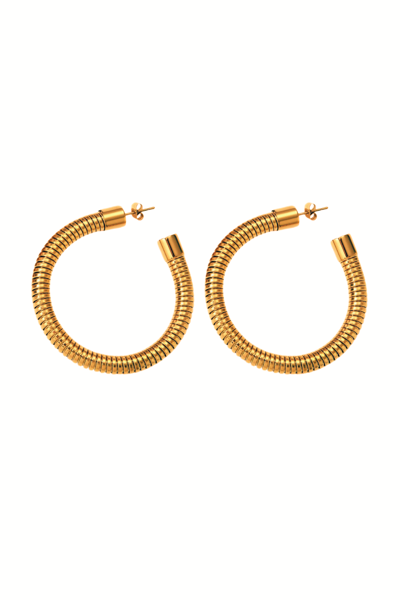 Rayna 18k Gold Plated Flex Snake Chain Hoop Earring