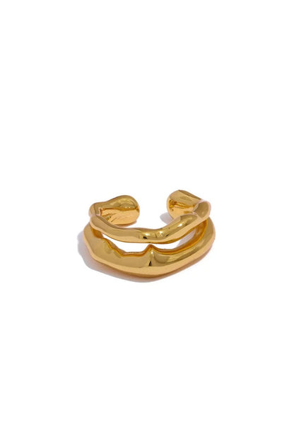 Pilar 18k Gold Plated Molten Ear Cuff
