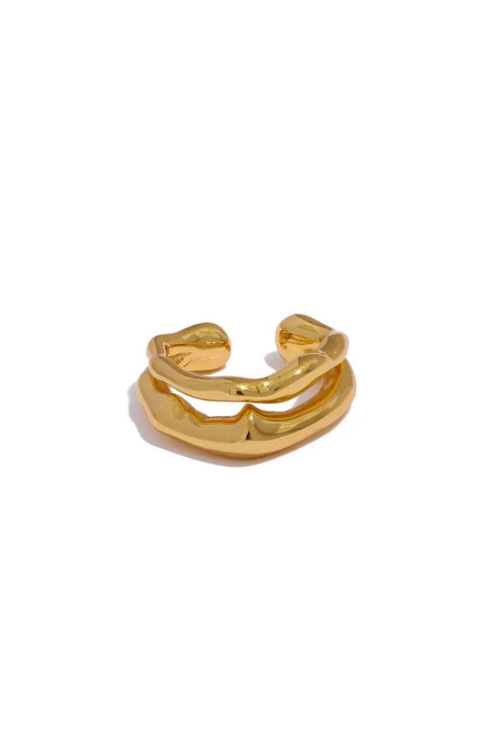 Pilar 18k Gold Plated Molten Ear Cuff