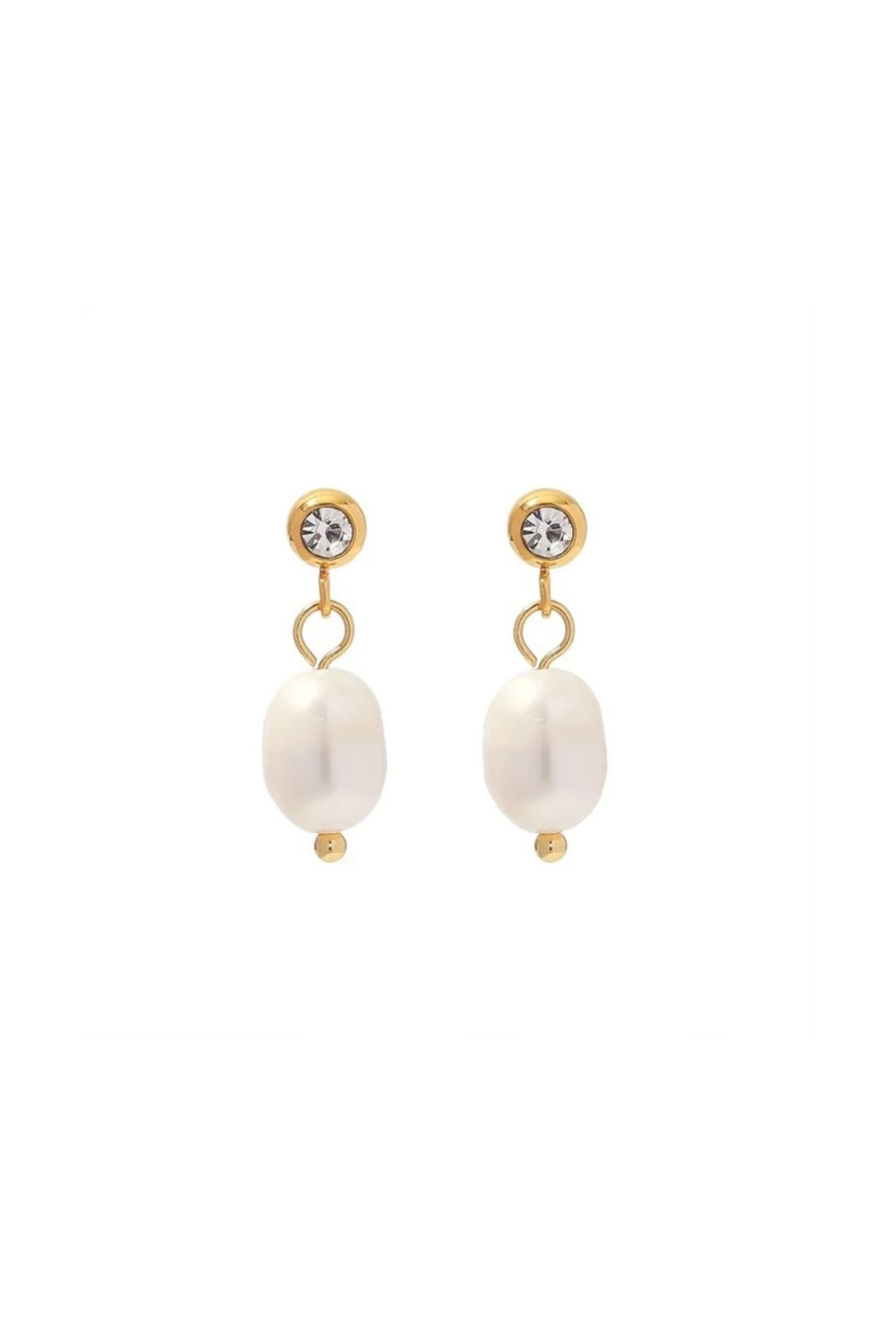 Thaís 18k Gold Plated Pearl Drop Earrings