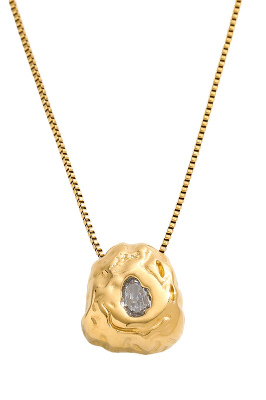 Marra 18k Gold Plated Molten Pendant Necklace