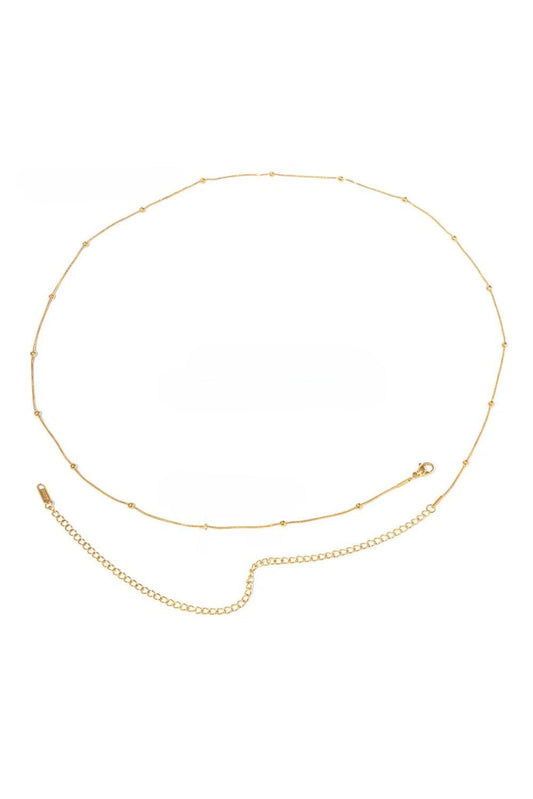 Anja 18k Gold Plated Herringbone Belly Chain