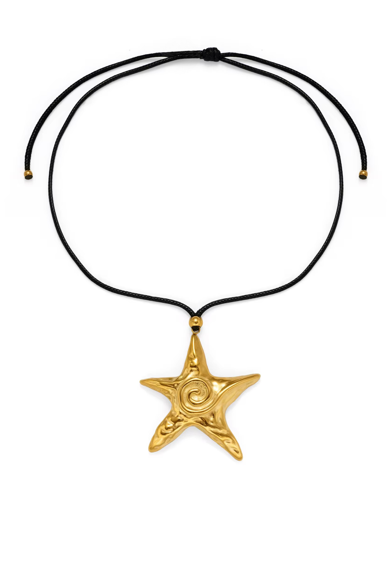 Dalaia 18k Gold Plated Starfish Pendant Cord Necklace