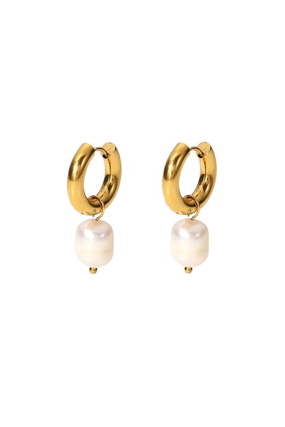 Cala 18k Gold Plated Pearl Drop Earrings