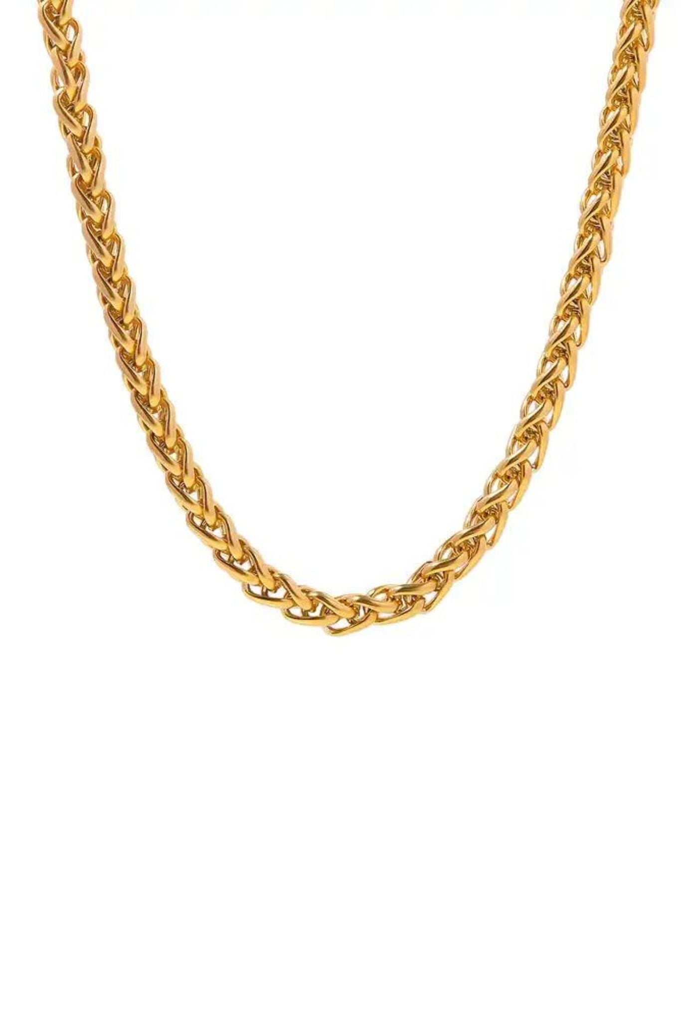 Davia 18k Gold Plated Braided Chain Necklace