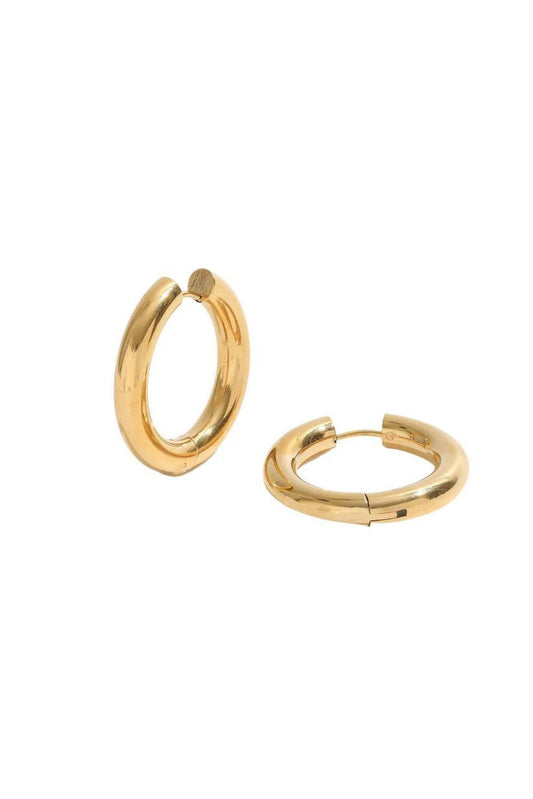 Naxos 18K Gold Plated Chunky Hoop Earrings